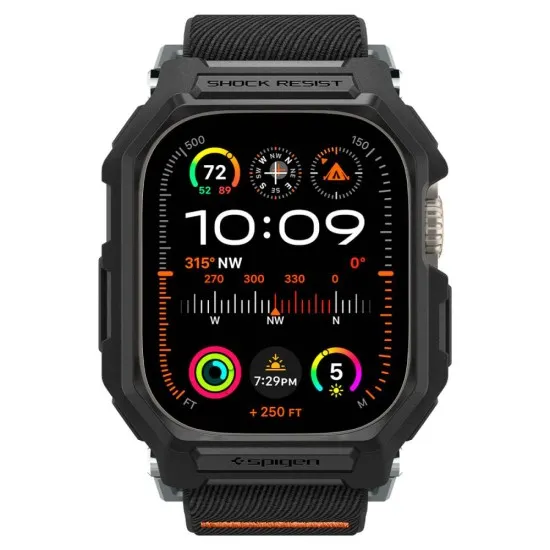 Husa pentru Apple Watch Ultra / Ultra 2 + Curea - Spigen Lite Fit Pro - Matte Black Husa pentru Apple Watch Ultra / Ultra 2 + Curea - Spigen Lite Fit Pro - Matte Black