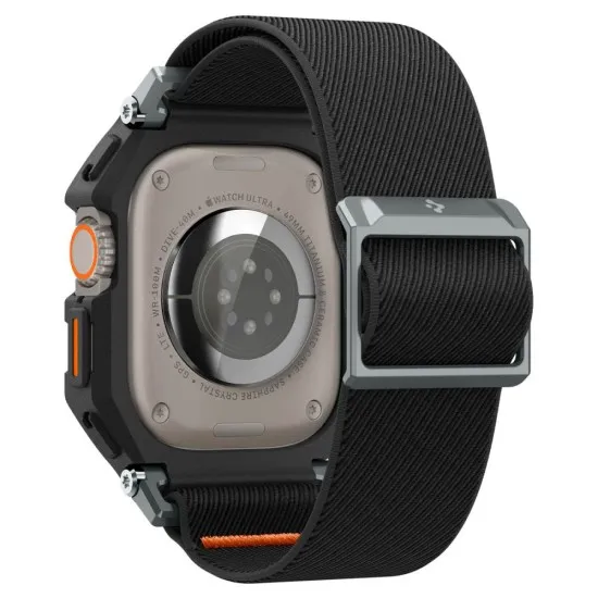 Husa pentru Apple Watch Ultra / Ultra 2 + Curea - Spigen Lite Fit Pro - Matte Black Husa pentru Apple Watch Ultra / Ultra 2 + Curea - Spigen Lite Fit Pro - Matte Black