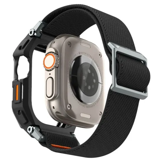 Husa pentru Apple Watch Ultra / Ultra 2 + Curea - Spigen Lite Fit Pro - Matte Black Husa pentru Apple Watch Ultra / Ultra 2 + Curea - Spigen Lite Fit Pro - Matte Black