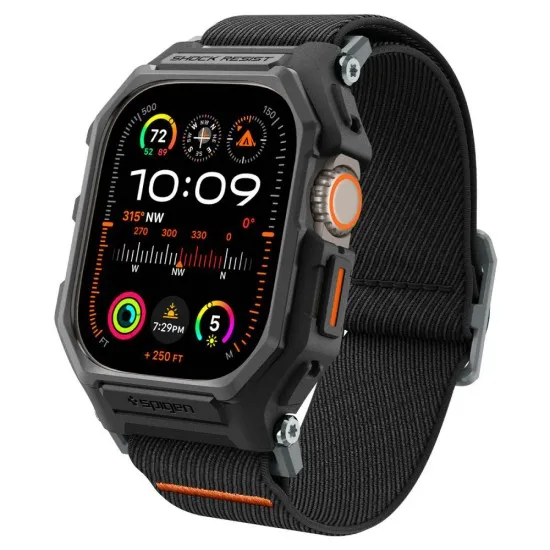 Husa pentru Apple Watch Ultra / Ultra 2 + Curea - Spigen Lite Fit Pro - Matte Black Husa pentru Apple Watch Ultra / Ultra 2 + Curea - Spigen Lite Fit Pro - Matte Black