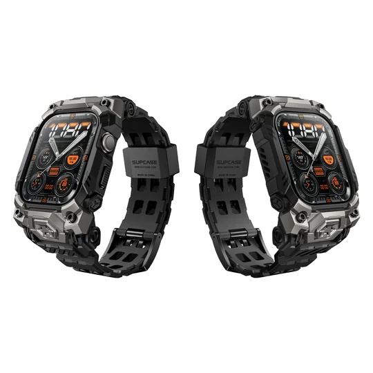 Husa pentru Apple Watch Ultra / Ultra 2 + Curea - Supcase Unicorn Beetle Ore - Black