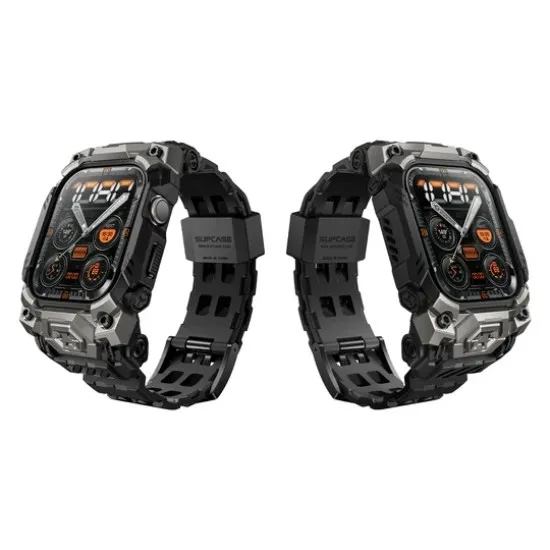 Husa pentru Apple Watch Ultra / Ultra 2 + Curea - Supcase Unicorn Beetle Ore - Black