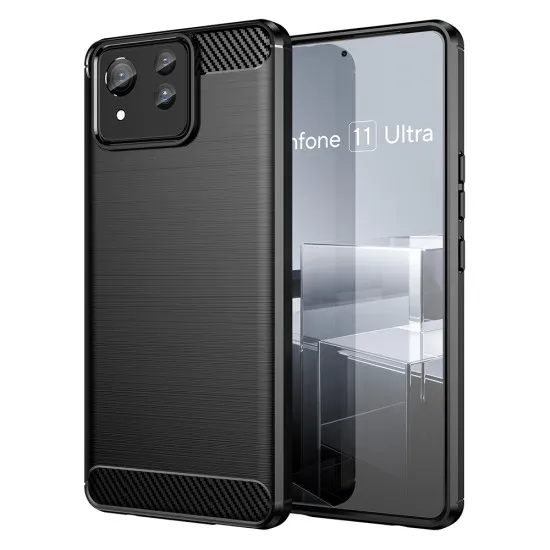 Husa pentru Asus Zenfone 11 Ultra - Techsuit Carbon Silicone - Black Husa pentru Asus Zenfone 11 Ultra - Techsuit Carbon Silicone - Black