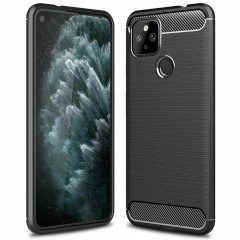 Husa pentru Google Pixel 5 - Techsuit Carbon Silicone - Black Husa pentru Google Pixel 5 - Techsuit Carbon Silicone - Black