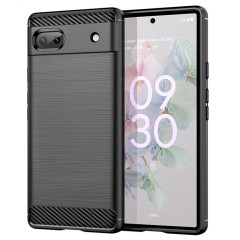 Husa pentru Google Pixel 6a - Techsuit Carbon Silicone - Black Husa pentru Google Pixel 6a - Techsuit Carbon Silicone - Black