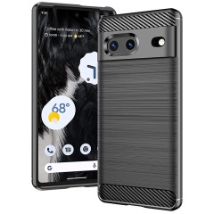 Husa pentru Google Pixel 7 - Techsuit Carbon Silicone - Black Husa pentru Google Pixel 7 - Techsuit Carbon Silicone - Black