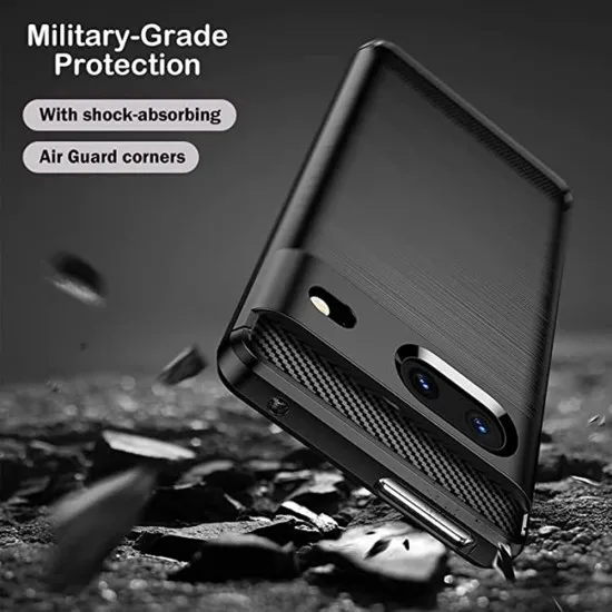 Husa pentru Google Pixel 7 - Techsuit Carbon Silicone - Black Husa pentru Google Pixel 7 - Techsuit Carbon Silicone - Black