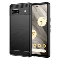 Husa pentru Google Pixel 7a - Techsuit Carbon Silicone - Black Husa pentru Google Pixel 7a - Techsuit Carbon Silicone - Black
