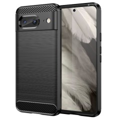 Husa pentru Google Pixel 8 - Techsuit Carbon Silicone - Black Husa pentru Google Pixel 8 - Techsuit Carbon Silicone - Black