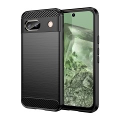 Husa pentru Google Pixel 8a - Techsuit Carbon Silicone - Black Husa pentru Google Pixel 8a - Techsuit Carbon Silicone - Black