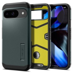 Husa pentru Google Pixel 9/ 9 Pro - Spigen Tough Armor - Abyss Green Husa pentru Google Pixel 9/ 9 Pro - Spigen Tough Armor - Abyss Green