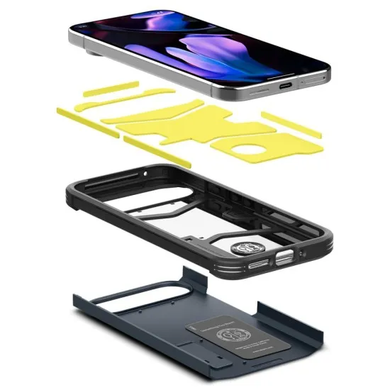 Husa pentru Google Pixel 9 / 9 Pro - Spigen Tough Armor - Metal Slate Husa pentru Google Pixel 9 / 9 Pro - Spigen Tough Armor - Metal Slate