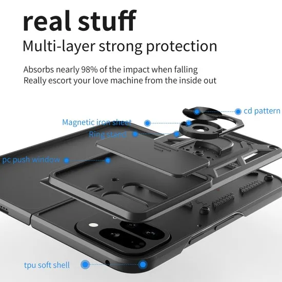 Husa pentru Google Pixel 9 Pro Fold - Techsuit CamShield Series - Blue Husa pentru Google Pixel 9 Pro Fold - Techsuit CamShield Series - Blue