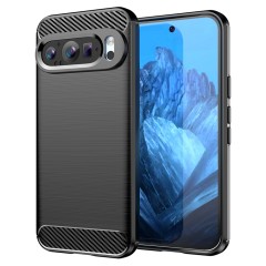 Husa pentru Google Pixel 9 Pro - Techsuit Carbon Silicone - Black Husa pentru Google Pixel 9 Pro - Techsuit Carbon Silicone - Black