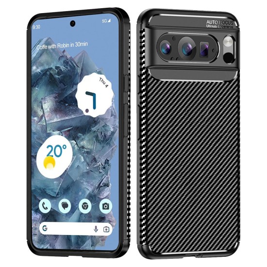 Husa pentru Google Pixel 9 Pro - Techsuit CarbonFiber - Black