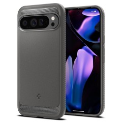 Husa pentru Google Pixel 9 Pro XL - Spigen Rugged Armor - Marble Grey Husa pentru Google Pixel 9 Pro XL - Spigen Rugged Armor - Marble Grey