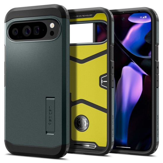 Husa pentru Google Pixel 9 Pro XL - Spigen Tough Armor - Abyss Green