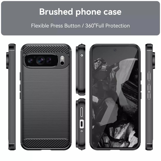 Husa pentru Google Pixel 9 Pro XL - Techsuit Carbon Silicone - Blue