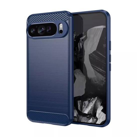 Husa pentru Google Pixel 9 Pro XL - Techsuit Carbon Silicone - Blue