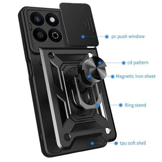 Husa pentru Honor 200 Smart / X7c - Techsuit CamShield Series - Green Husa pentru Honor 200 Smart / X7c - Techsuit CamShield Series - Green