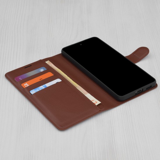 Husa pentru Honor 200 - Techsuit Leather Folio - Brown