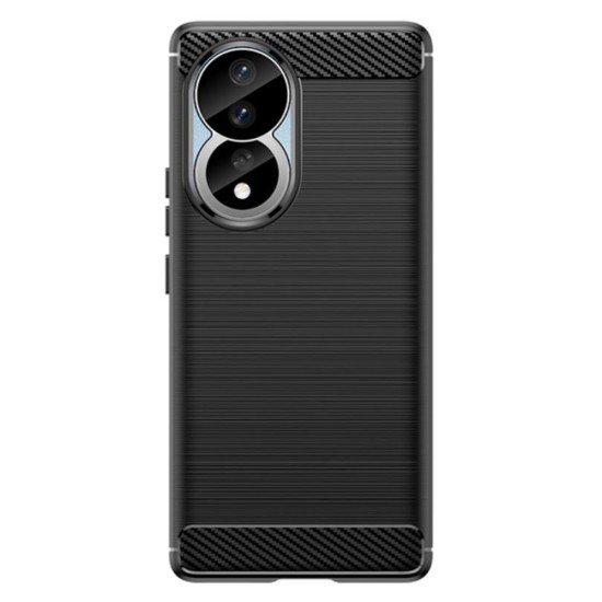 Husa pentru Honor 80 / Honor 90 - Techsuit Carbon Silicone - Black