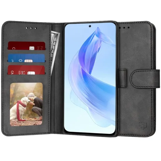 Husa pentru Honor 90 Lite - Techsuit Diary Book - Black Husa pentru Honor 90 Lite - Techsuit Diary Book - Black