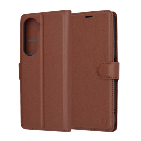 Husa pentru Honor 90 Lite - Techsuit Leather Folio - Brown