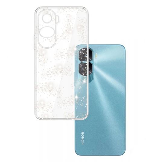 Husa pentru Honor 90 Lite - Techsuit SparkleSkin Series - Clear