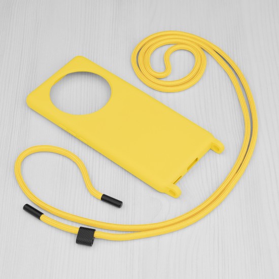 Husa pentru Honor Magic5 Lite - Techsuit Crossbody Lanyard - Yellow