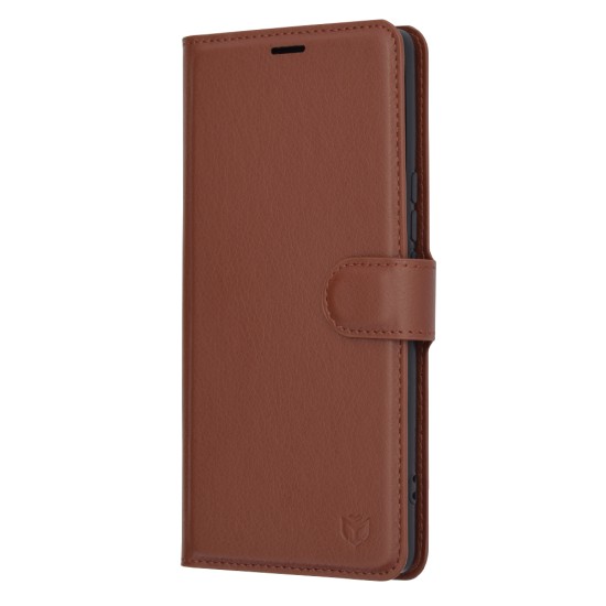 Husa pentru Honor Magic5 Lite - Techsuit Leather Folio - Brown