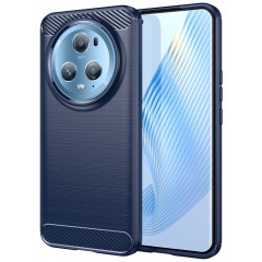 Husa pentru Honor Magic5 Pro - Techsuit Carbon Silicone - Blue Husa pentru Honor Magic5 Pro - Techsuit Carbon Silicone - Blue