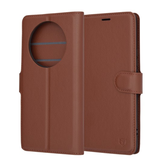 Husa pentru Honor Magic6 Lite - Techsuit Leather Folio - Brown