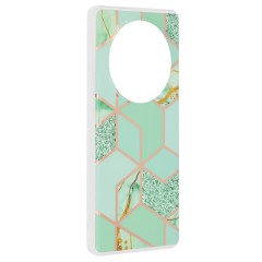 Husa pentru Honor Magic6 Lite - Techsuit Marble Series - Green Hex Husa pentru Honor Magic6 Lite - Techsuit Marble Series - Green Hex