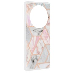 Husa pentru Honor Magic6 Lite - Techsuit Marble Series - Pink Hex Husa pentru Honor Magic6 Lite - Techsuit Marble Series - Pink Hex