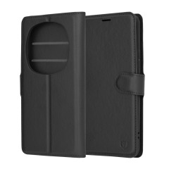 Husa pentru Honor Magic6 Pro - Techsuit Leather Folio - Black Husa pentru Honor Magic6 Pro - Techsuit Leather Folio - Black