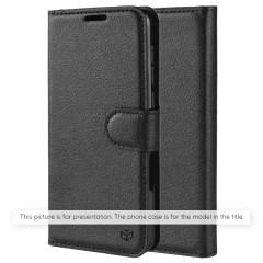 Husa pentru Honor Magic7 Pro - Techsuit Leather Folio - Black Husa pentru Honor Magic7 Pro - Techsuit Leather Folio - Black