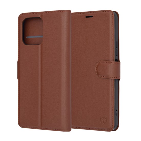 Husa pentru Honor X6a - Techsuit Leather Folio - Brown