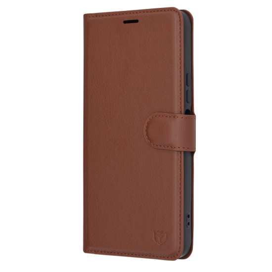 Husa pentru Honor X6a - Techsuit Leather Folio - Brown