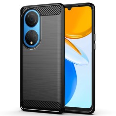 Husa pentru Honor X7 - Techsuit Carbon Silicone - Black Husa pentru Honor X7 - Techsuit Carbon Silicone - Black
