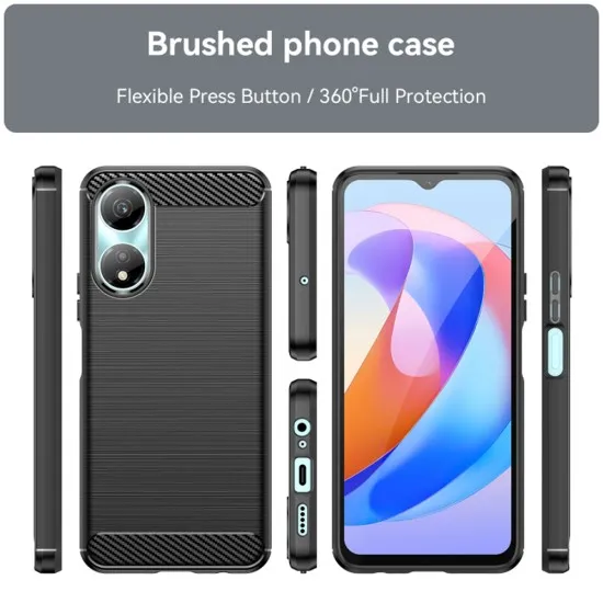 Husa pentru Honor X7b / X7b 5G / 90 SMART - Techsuit Carbon Silicone - Black Husa pentru Honor X7b / X7b 5G / 90 SMART - Techsuit Carbon Silicone - Black