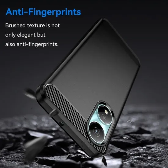 Husa pentru Honor X7b / X7b 5G / 90 SMART - Techsuit Carbon Silicone - Black Husa pentru Honor X7b / X7b 5G / 90 SMART - Techsuit Carbon Silicone - Black