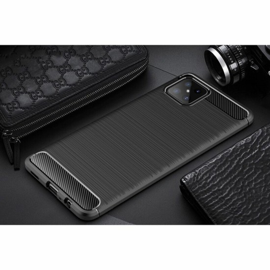 Husa pentru Honor X8 - Techsuit Carbon Silicone - Black