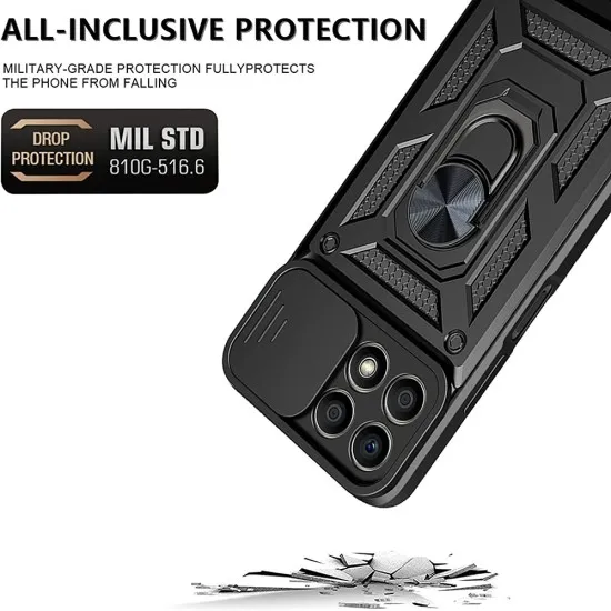 Husa pentru Honor X8a - Techsuit CamShield Series - Black Husa pentru Honor X8a - Techsuit CamShield Series - Black