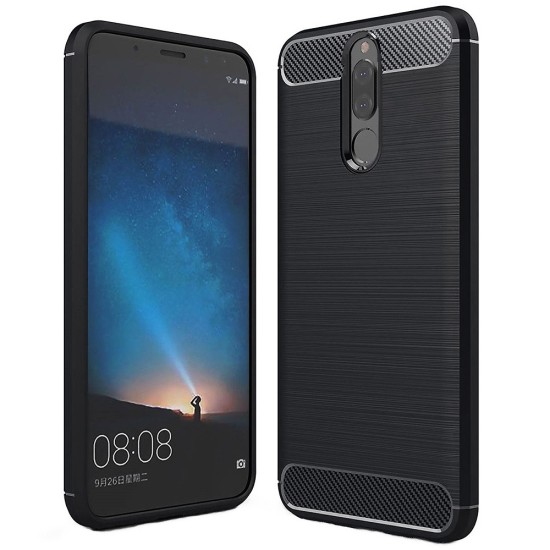 Husa pentru Huawei Mate 10 Lite - Techsuit Carbon Silicone - Black