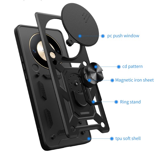 Husa pentru Huawei nova 12i - Techsuit CamShield Series - Black