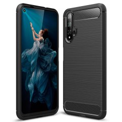 Husa pentru Huawei Nova 5T / Honor 20 - Techsuit Carbon Silicone - Black Husa pentru Huawei Nova 5T / Honor 20 - Techsuit Carbon Silicone - Black