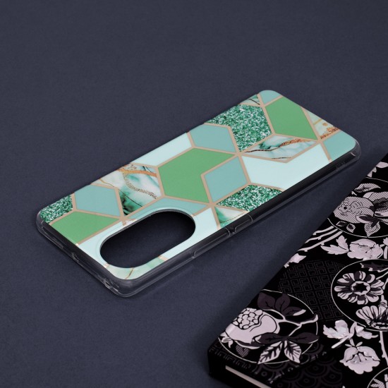 Husa pentru Huawei nova 9 / Honor 50 - Techsuit Marble Series - Green Hex