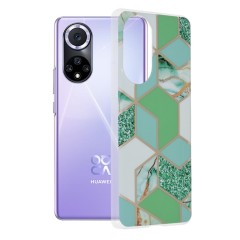 Husa pentru Huawei nova 9 / Honor 50 - Techsuit Marble Series - Green Hex Husa pentru Huawei nova 9 / Honor 50 - Techsuit Marble Series - Green Hex