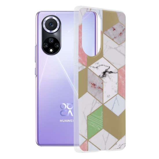 Husa pentru Huawei nova 9 / Honor 50 - Techsuit Marble Series - Purple Hex